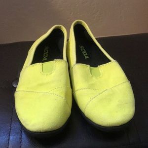 Neon yellow Soda shoes